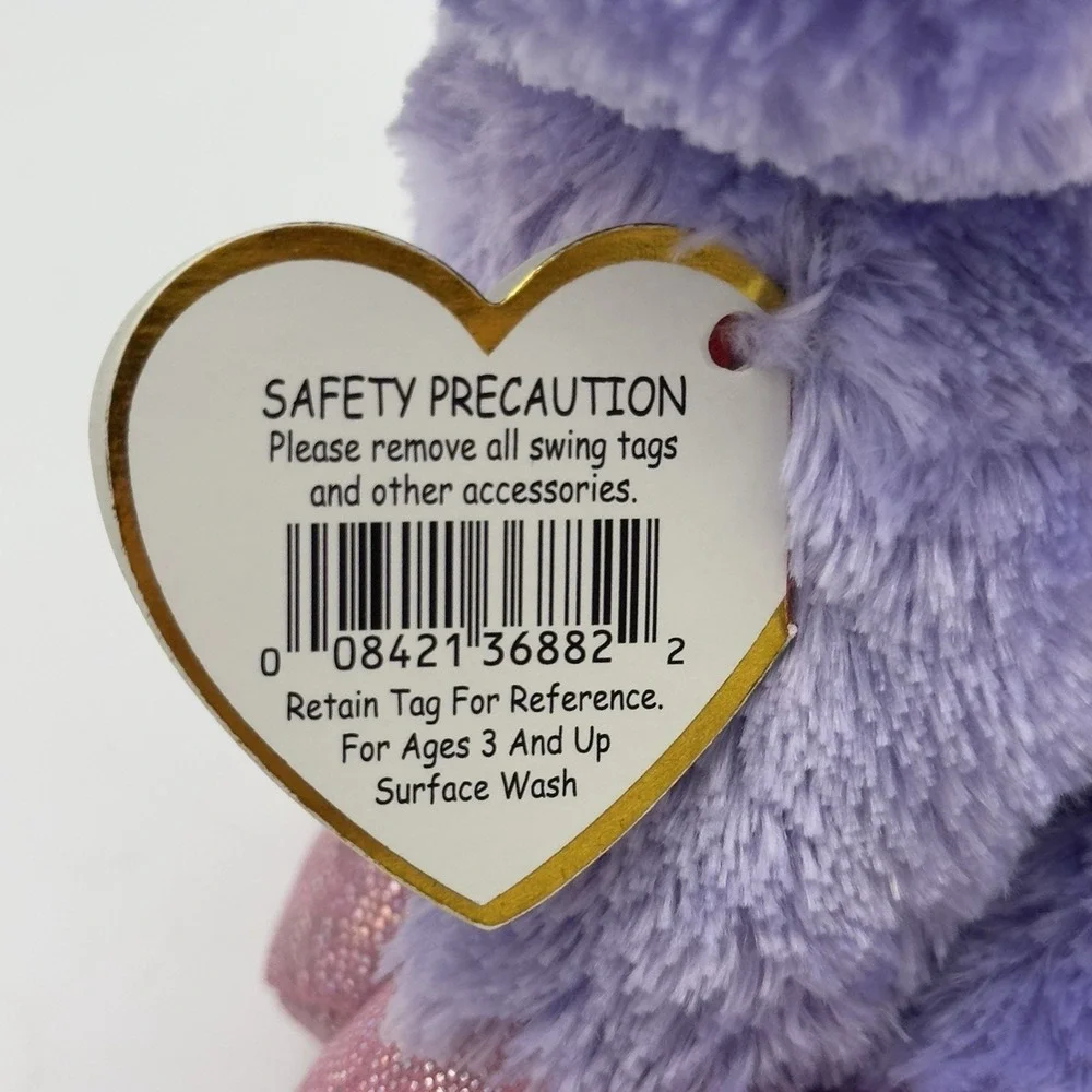 Ty Beanie‎ Boos - ATHENA the Purple Pegasus 6 Inch Claire's Exclusive Tags 6